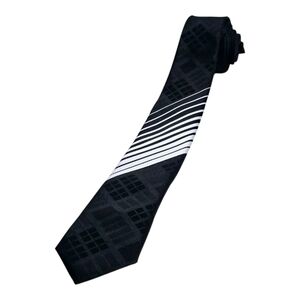 Tristan Black Polyester Necktie